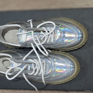 Guiseppe Zanotti Holographic Sneakers with White Laces